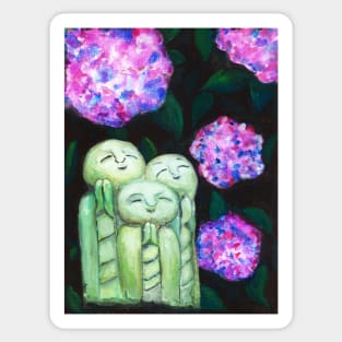 Watercolor - Smiling monk statue Sticker